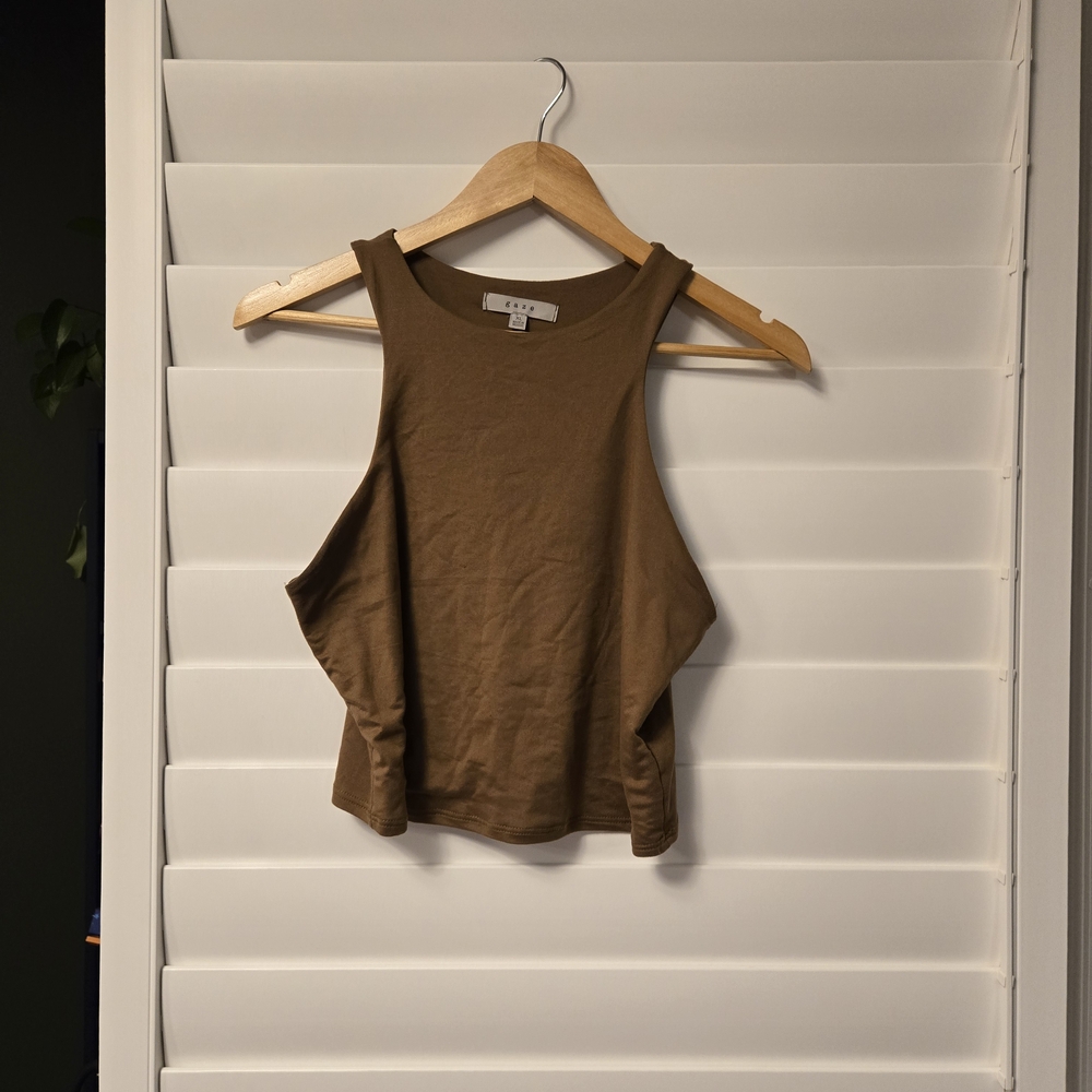 LAST CHANCE gaze Brown Cropped Tank Top